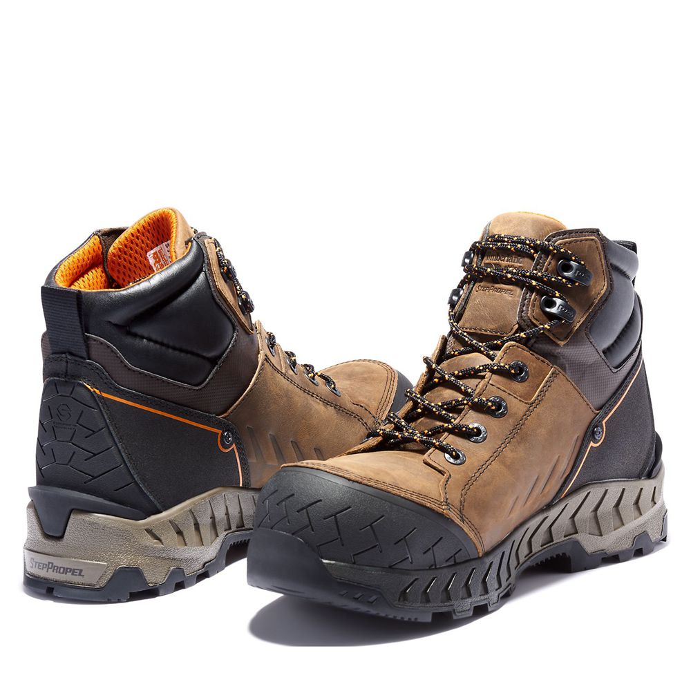 Botas de Trabajo Timberland Hombre Pro® Summit 6-Inch Composite-Toe Marrones/Negras - Chile KSR-9308